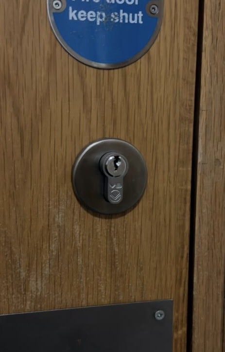 Fire Rated Lock in a commercial fire door