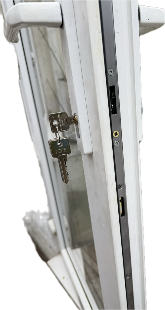 Multipoint locking strip this is where the hooks and rollers are operated by the multipoint gearbox image